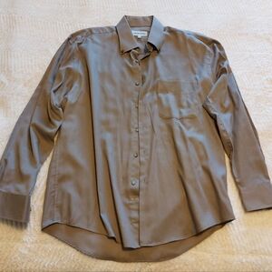 Yves Saint Laurent Men's Long Sleeve Shirt in Taupe